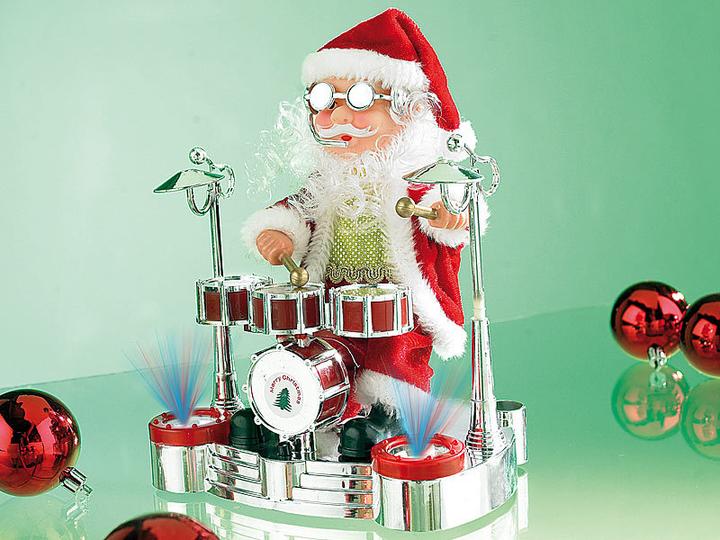 Immagine prodotto Infactory Set di 2 tamburi canterini di Babbo Natale