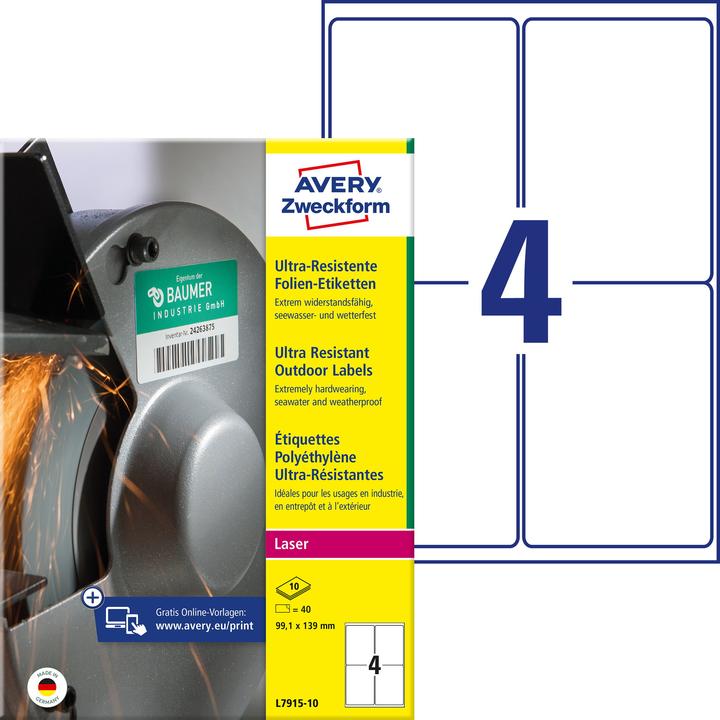 Produktbild Avery Ultra-robuste Folienetiketten