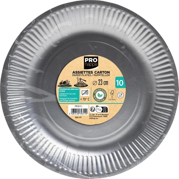 Produktbild PROnappe 10 Pappteller Ø 23,0 cm (10x)