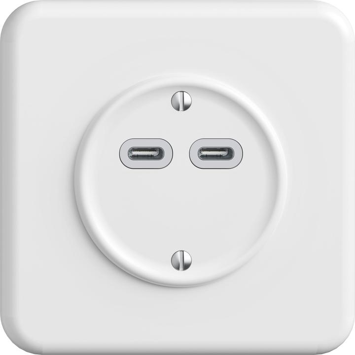 Produktbild Feller USB-Ladesteckdose 2x USB C, 18 W, UP