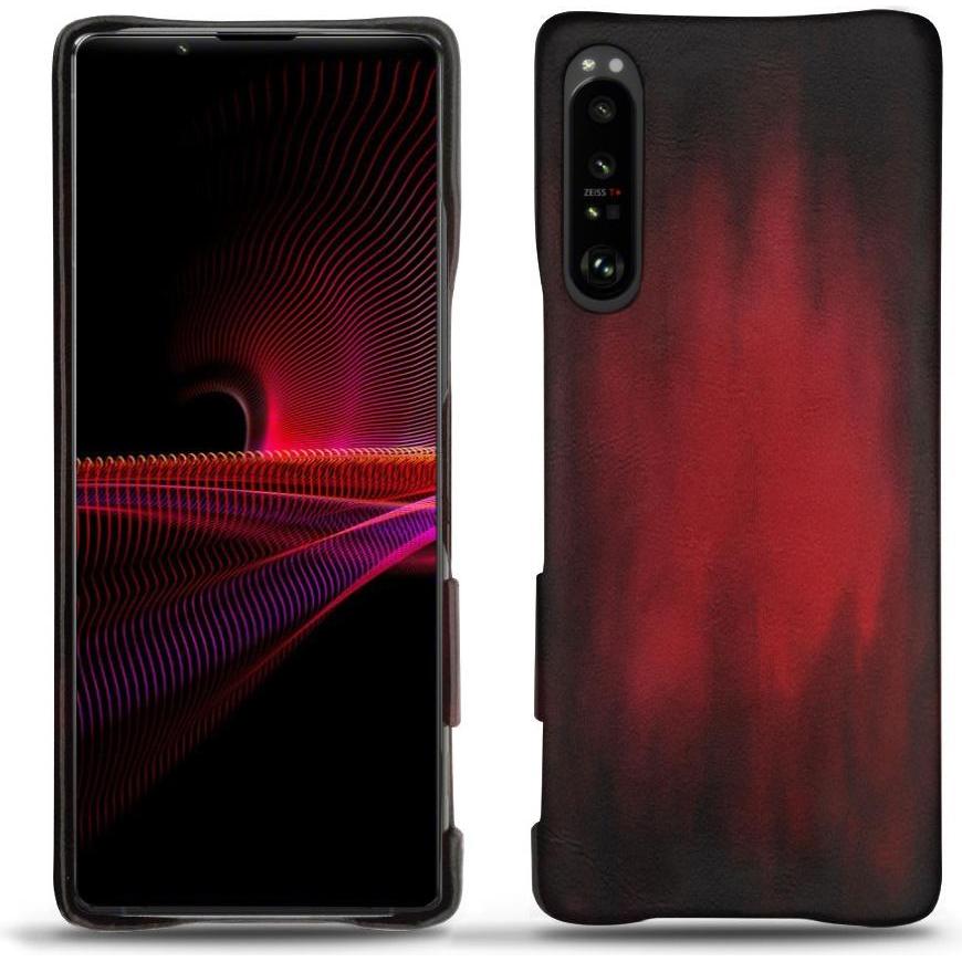 Noreve Lederschutzhülle (Sony Xperia 1 III), Smartphone Hülle, Rot