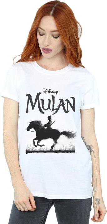 Actual product image Disney Womens/Ladies Mulan Movie Mono Horse Cotton Boyfriend T-Shirt (M)