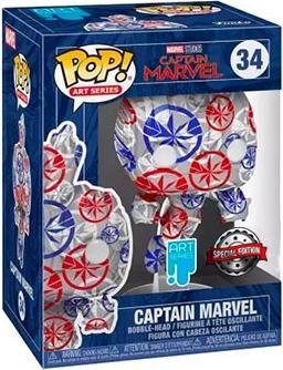 Actual product image Funko Pop! Marvel Art Series : Captain Marvel (34) Excl.