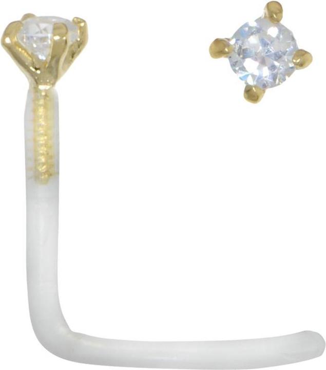 Actual product image Bijouteria Nose piercing (Gold 18K, Bioplastic, Crystal)
