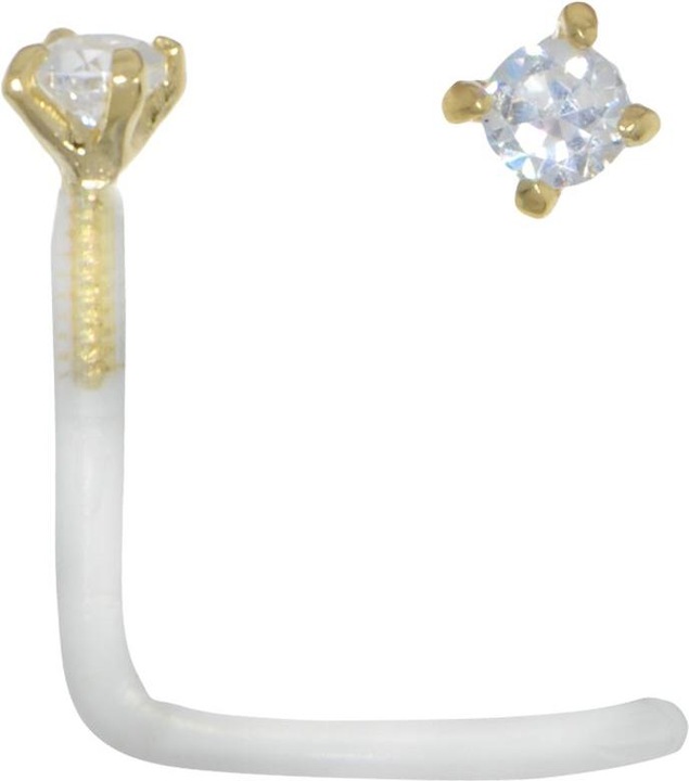 Produktbild Bijouteria Nasenpiercing (Bioplast, Gold 18K, Kristall)