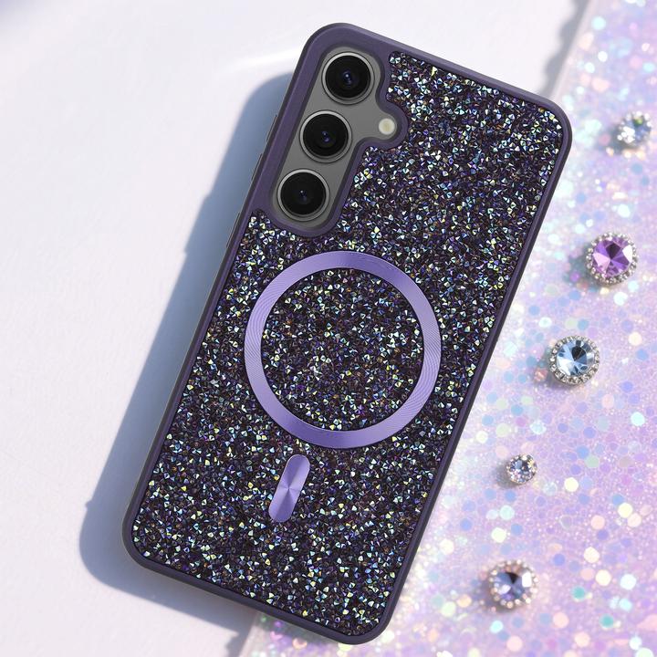 Produktbild Cadorabo Samsung Galaxy S24 PLUS Hülle kompatibel mit MagSafe Glitzer Case (Samsung Galaxy S24+)