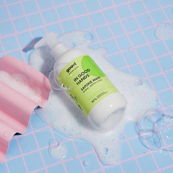 Immagine prodotto Goovi IN GOOD HANDS Sapone per le mani al cedro e alla menta (Sapone liquido, 250 ml)
