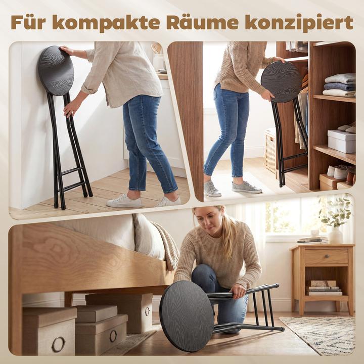 Produktbild Homcom Barhocker MDF, Stahl Schwarz