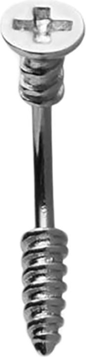 Star Piercing Banane silber Kreuzschlitzschraube (ohne Messing, Chirurgenstahl 316L)