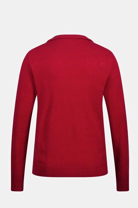 Produktbild JP1880 Stricktroyer, Pullover, Stehkragen mit Zipper, Multigarn (5XL)