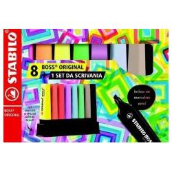 STABILO, Evidenziatori, Boss Original Textmarker-Tischständer, 8 Stück (8 x)