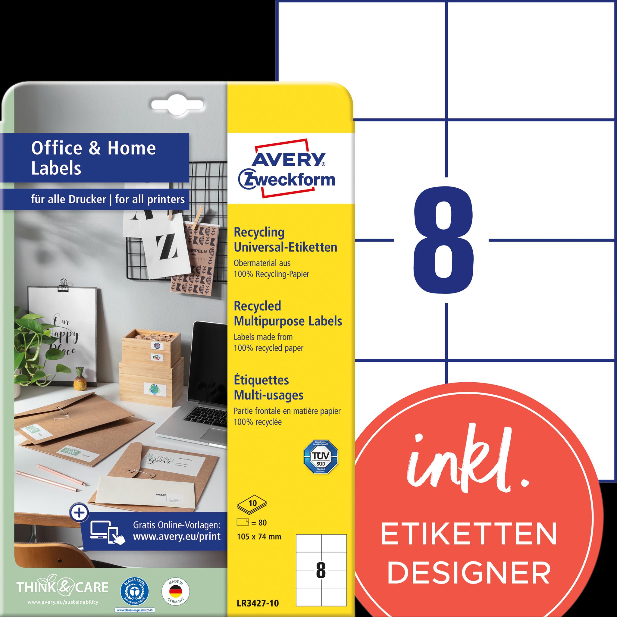 Avery, Etiketten, Universal-Etiketten