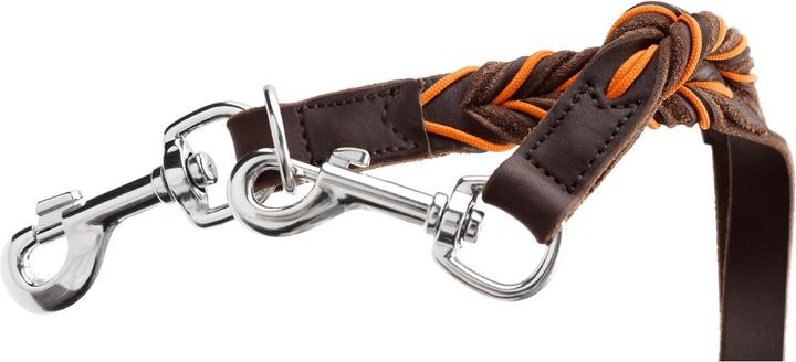 Actual product image Hunter Training leash Solid Education Cord 20/200, dark brown/orange - (69325) (Dog, General)
