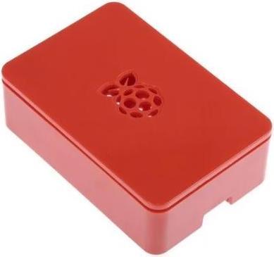 Actual product image DesignSpark ASM-1900036-52 - ABS Case for Use with Raspberry Pi 2B, 3B, 3B+ in Red