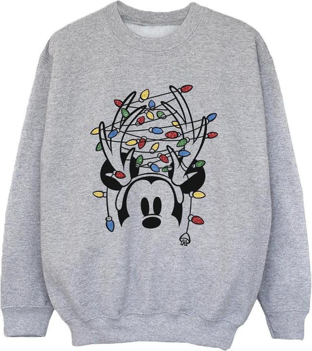 Actual product image Disney Boys Mickey Mouse Christmas Head Lights Sweatshirt (152, 158)