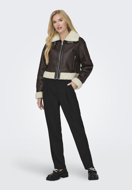 Produktbild Only Fly-Away Kragen Jacke Bikerjacke in Lederoptik (L)