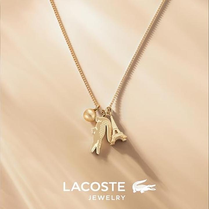 Actual product image Lacoste - Women's gold-plated steel necklace Umpire 2040454 (Stainless steel)