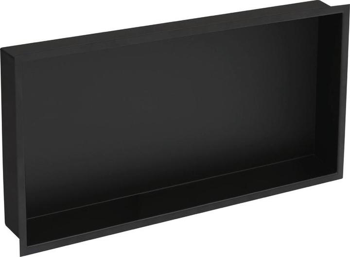 Plieger Inbox Inbouwnis - Met Flens - RVS - 60x30x7.5cm - Matzwart