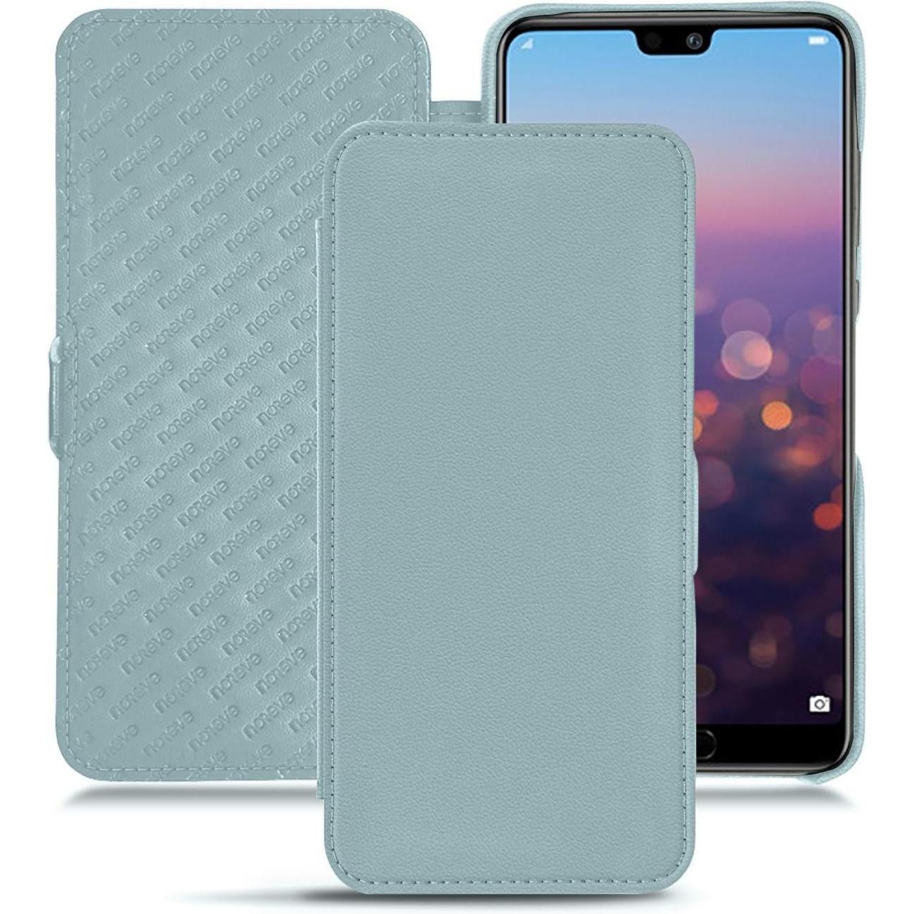 Thumbnail - Noreve Lederschutzhülle horizontal (Huawei P20 Pro), Smartphone Hülle, Blau