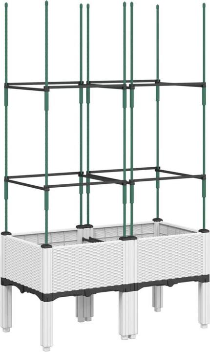 Image du produit vidaXL Bac à plantes avec treillis PP