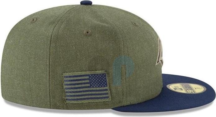 Image du produit New Era NFL - Los Angeles Rams - On Field 2018 Salute to Service 59Fifty Cap Olive 7 1/4 (56)
