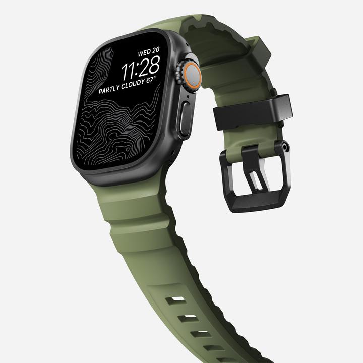 Produktbild Nomad Rocky Point Band 42/44/45mm Forest (24 mm, Kunststoff, Leather, Titanium)