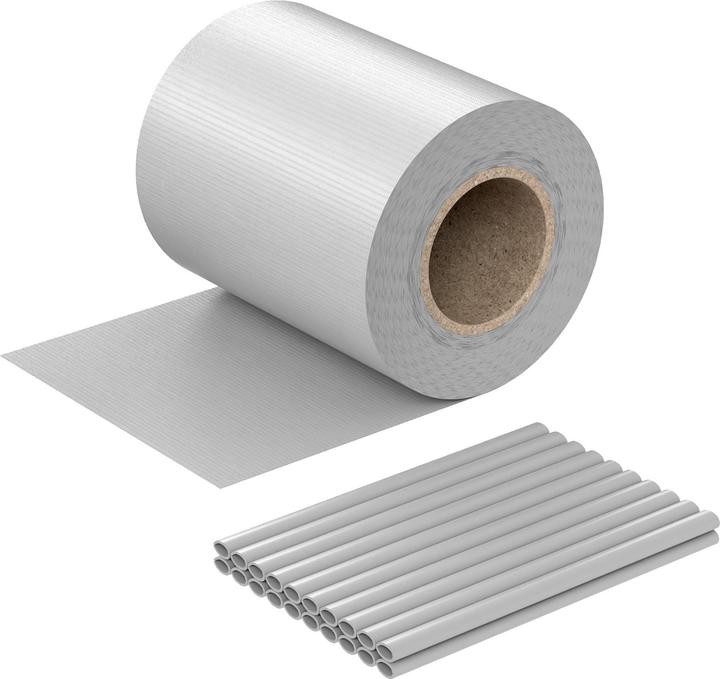 Wiltec Sichtschutz Streifen 35mx19cm PVC 450g/m² 20 Clips Zaunfolie Zaunschutz