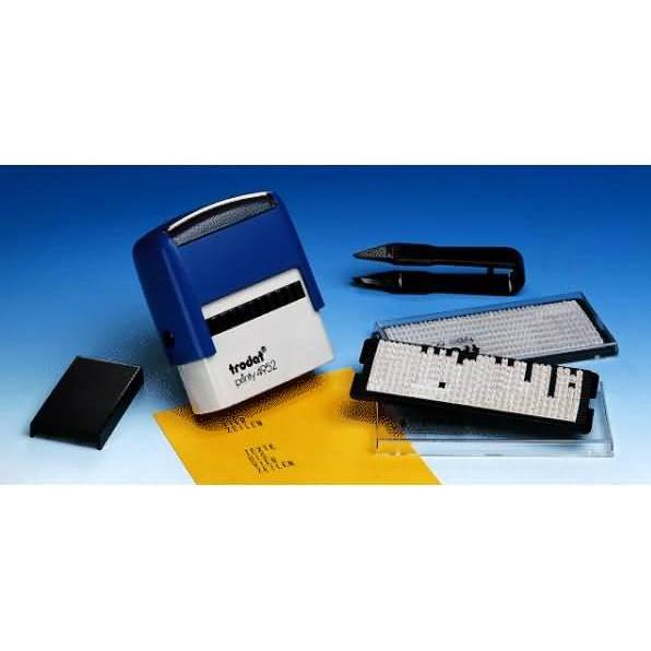 Trodat, Stempel, Typensatz, Schrifth”he: 4 mm, 288 Zeichen