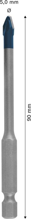 Produktbild Bosch Professional Zubehör EXPERT HEX-9 Hard Ceramic Bohrer, 5x90 mm (5 Millimeter)