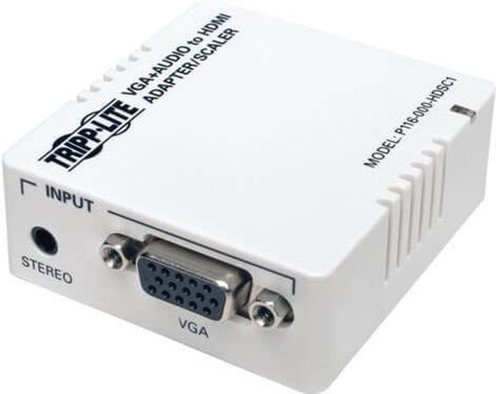 Produktbild Eaton Tripp Lite Series Tripp Lite VGA with Audio to HDMI Converter/Scaler (P116-000-HDSC1), White (Kamera Konverter)