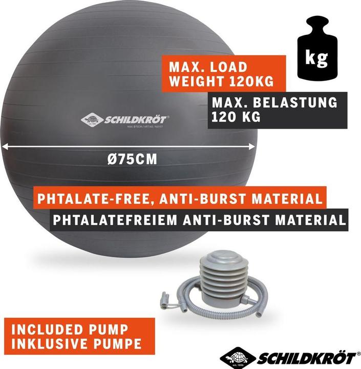 Image du produit Schildkröt Balle de gymnastique (75 cm)