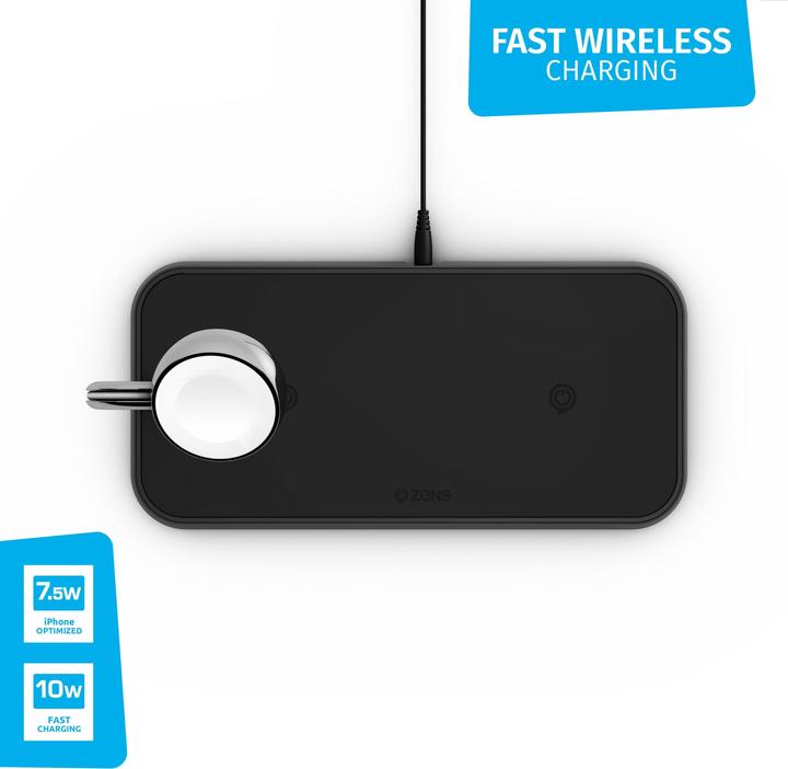 Actual product image Zens Aluminium Dual Wireless Charger + Watch (20 W)