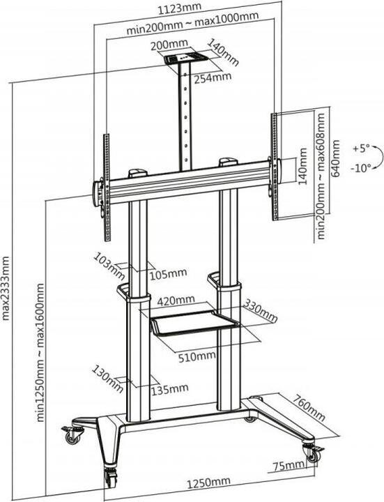 Produktbild Digitus DA-90452 (Universal, 120", 140 kg)