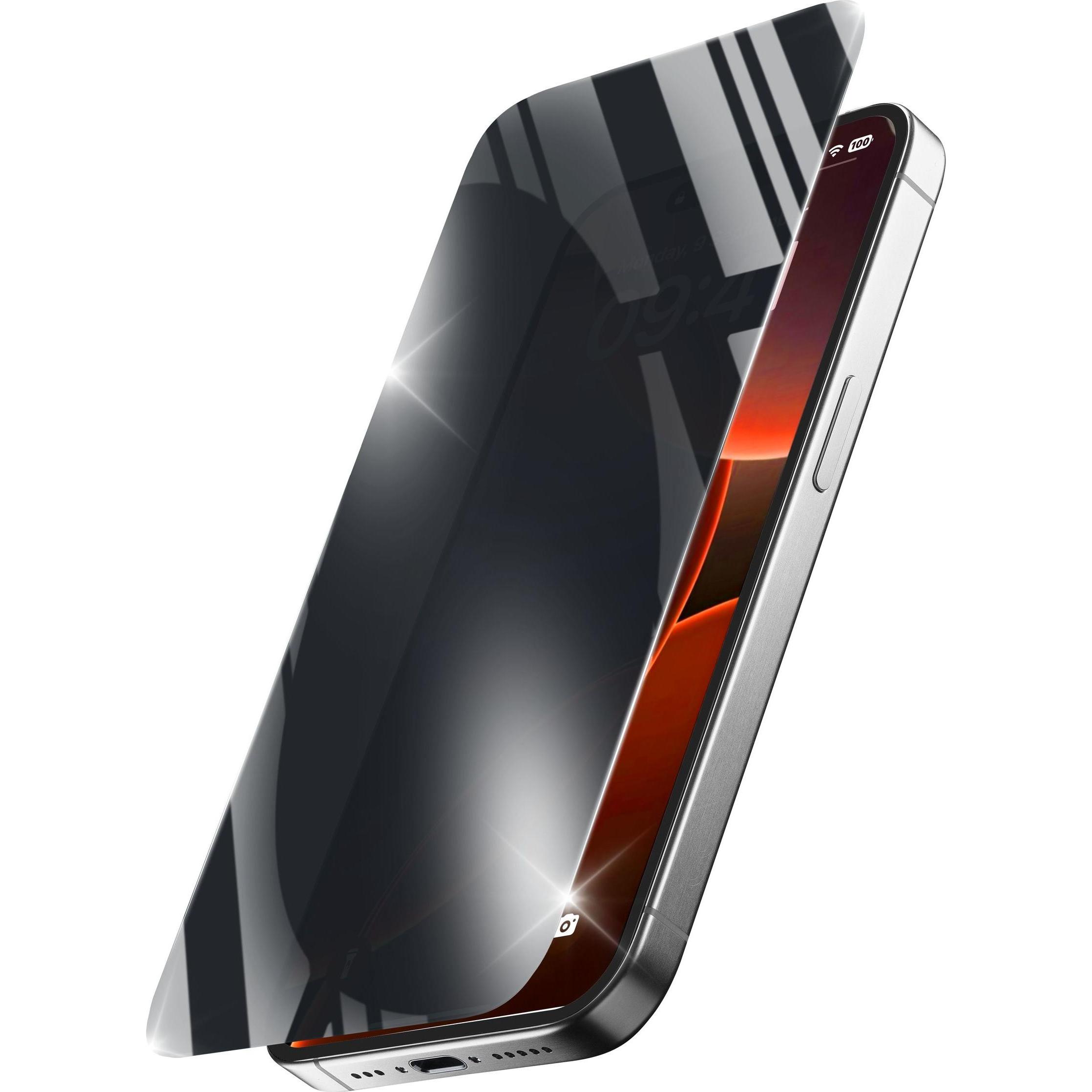 Cellularline Xtreme Glass Privacy (1 Stück, Apple iPhone 16 Pro), Smartphone Schutzfolie, Transparent
