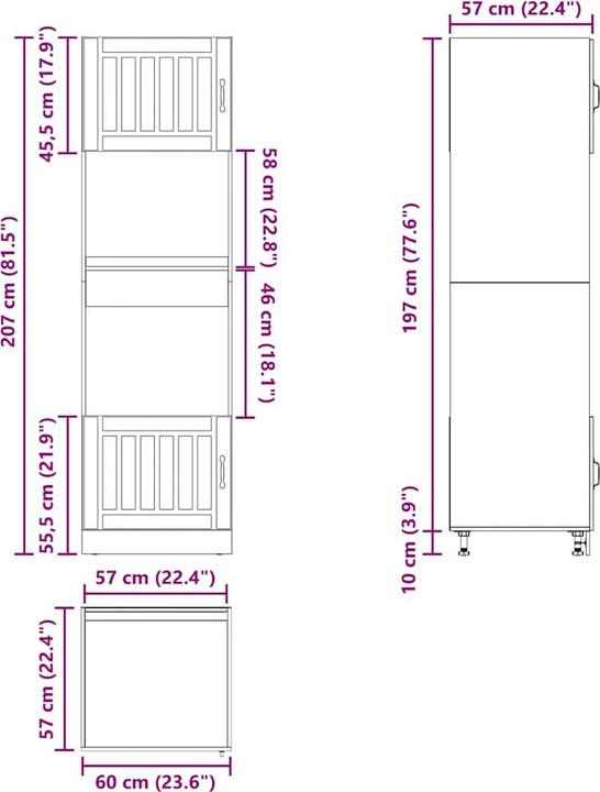 Immagine prodotto vidaXL Madlene (60 x 57 x 207 cm)