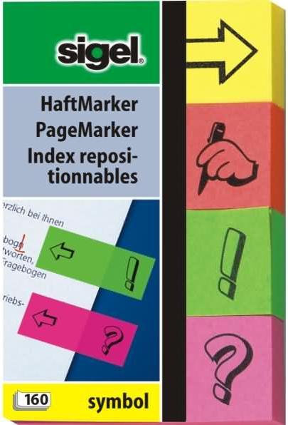 Produktbild Sigel Haftnotizen mit Symbol (50 x 20 mm)