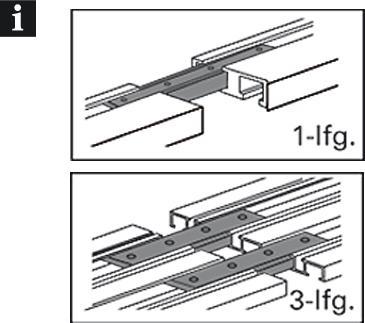 Image du produit Gardinia Raccord de rail pour rail à rideau en aluminium 1 voie et 3 voies blanc