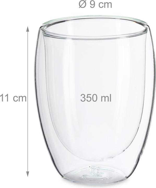 Image du produit Relaxdays Verres à latte macchiato (350 ml, 6 x)