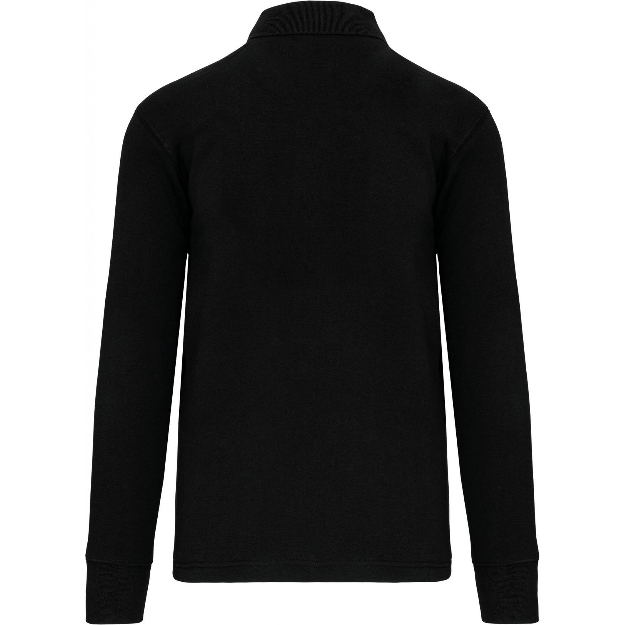 Kariban, Herren, Shirt, Polo-Shirt langarm, Schwarz, (5XL)
