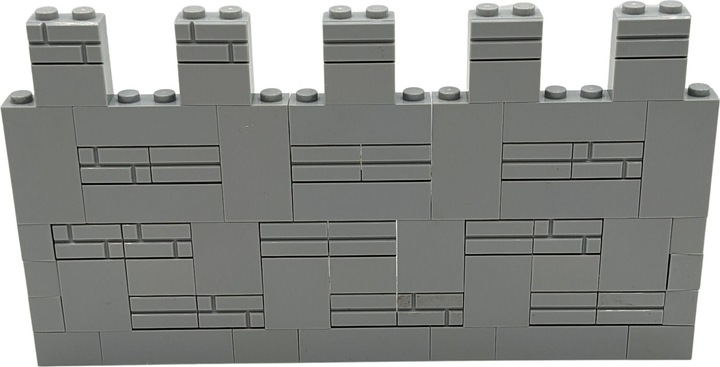Image du produit LEGO MOC Mur médiéval Chevalier Château - gris - 68 pièces - nouveau (LEGO Accessoires)