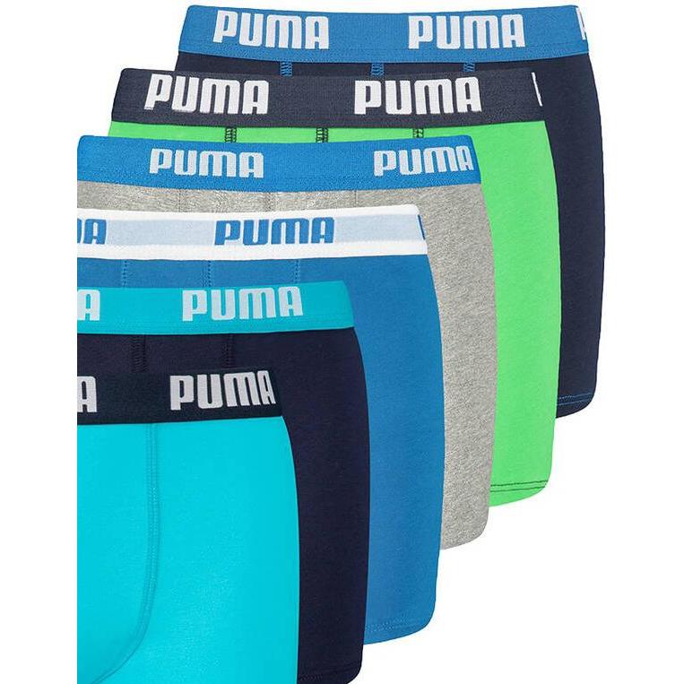 Thumbnail - Puma, Jungen, Unterhosen, Boys Boxer, Blau, Grün, Türkis, (146, 152, 6er Pack)