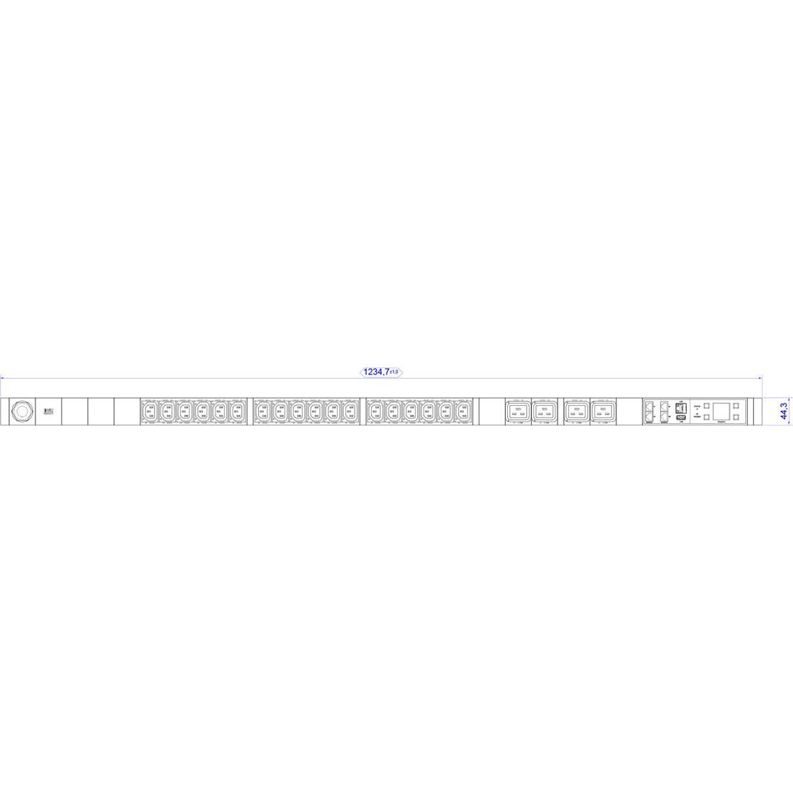 Thumbnail - Bachmann BN7000 18xC13 4xC19 mess.p.Ph. 3G 2,5 CEE 16A Lan Schalt.p.D., USV Zubehör