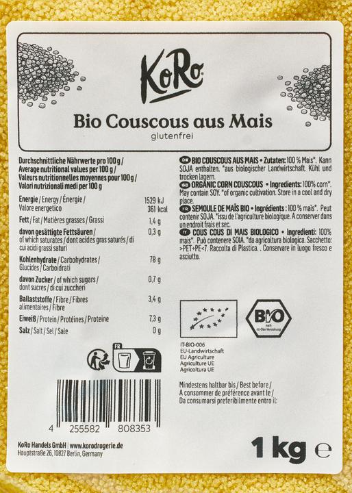 Produktbild KoRo Bio Couscous aus Mais (1000 g)