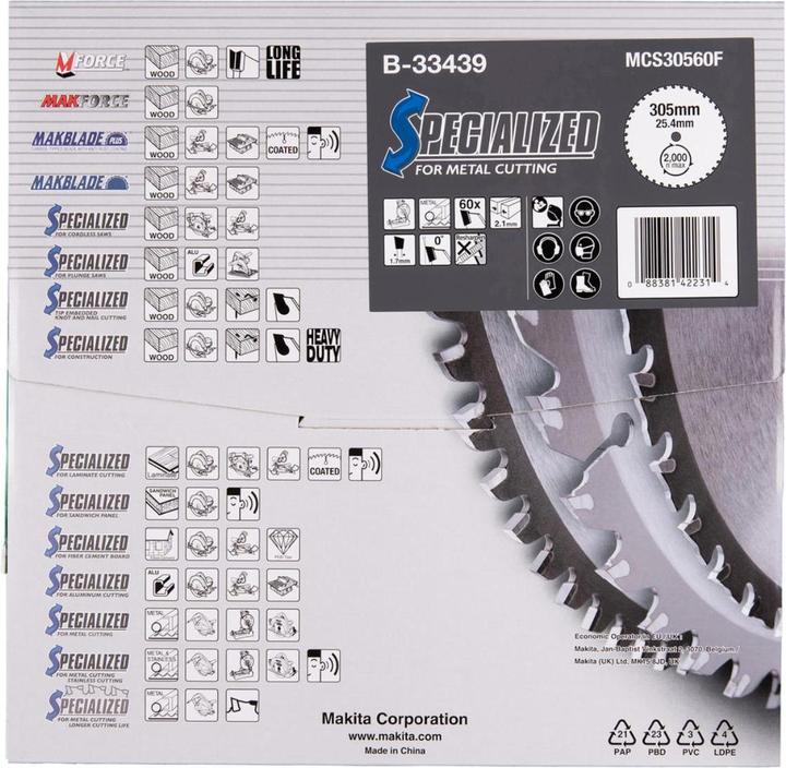 Productafbeelding Makita SPECIALIZED Zaagblad voor metaal Ø 305x25.4x60Z