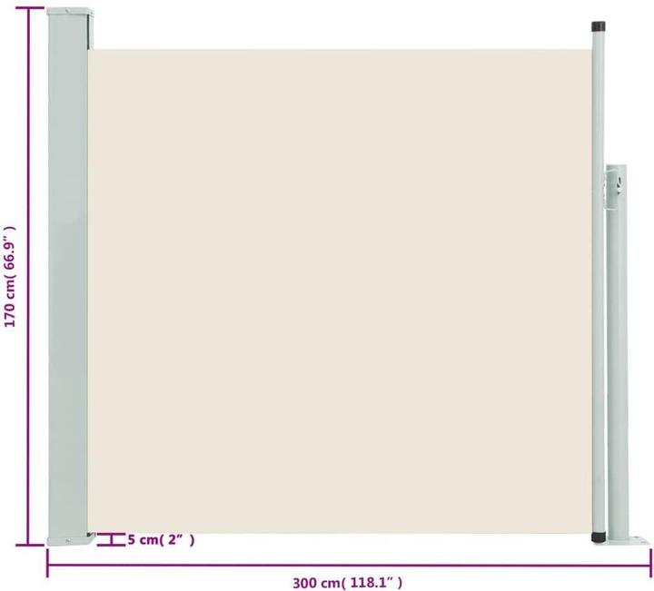 Produktbild vidaXL Seitenmarkise (3 m)