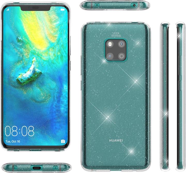 Actual product image Nalia Clear glitter silicone cover (Mate 20 Pro)