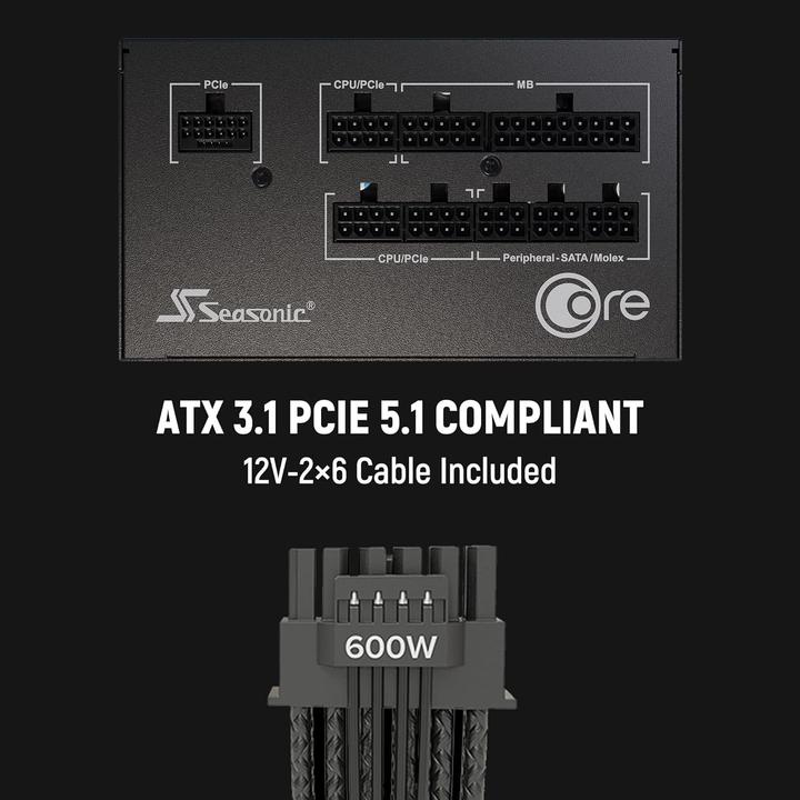 Immagine prodotto Seasonic Core GX-850-V2 850W ATX3.1 nero (850 W)