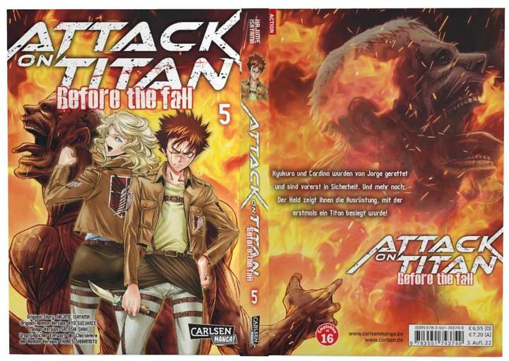 Produktbild Attack on Titan - Before the Fall, Band 5 (Deutsch, Hajime Isayama, 2016)