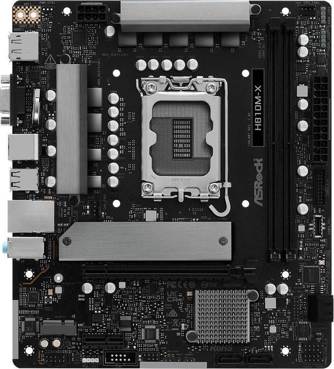 Produktbild AsRock MB Intel 1851 H810M-X (Socket S1, Intel H810, mATX)