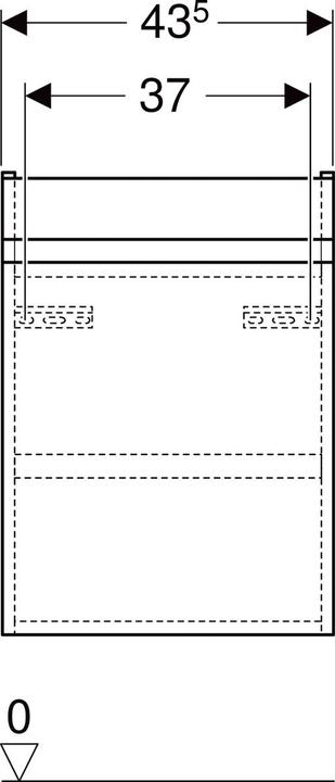Produktbild Geberit Renova Plan Unterschrank für Handwaschbecken, 1 Tür, 43,5x66x34,5cm, 501903 (43.5 x 34.5 x 60.5 cm)